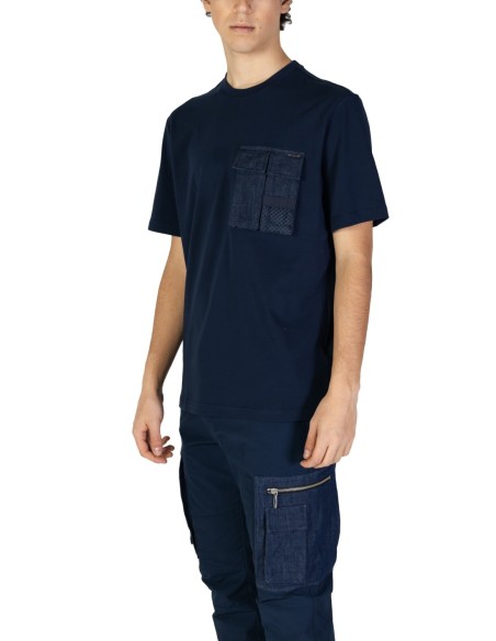 T-shirt homme Antony Morato bleu manches longues | choixmode.fr