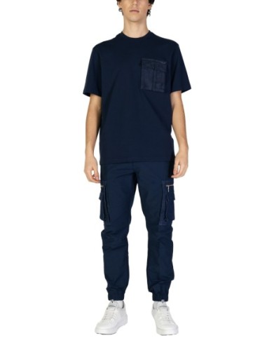 T-shirt homme Antony Morato bleu manches longues | choixmode.fr