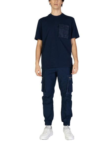 T-shirt homme Antony Morato bleu manches longues | choixmode.fr