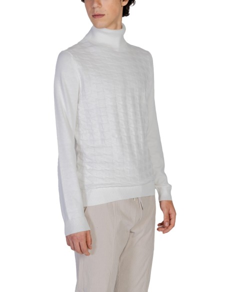 Pull homme Antony Morato blanc col montant | choixmode.fr