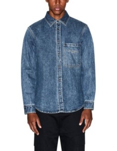 Chemise homme Armani Exchange bleue poche | choixmode.fr