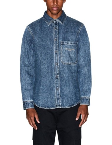 Chemise homme Armani Exchange bleue poche | choixmode.fr