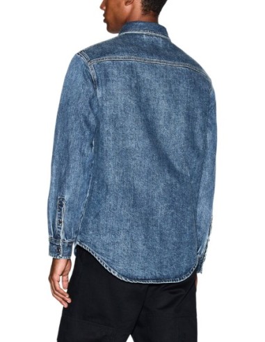 Chemise homme Armani Exchange bleue poche | choixmode.fr