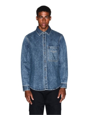 Chemise homme Armani Exchange bleue poche | choixmode.fr