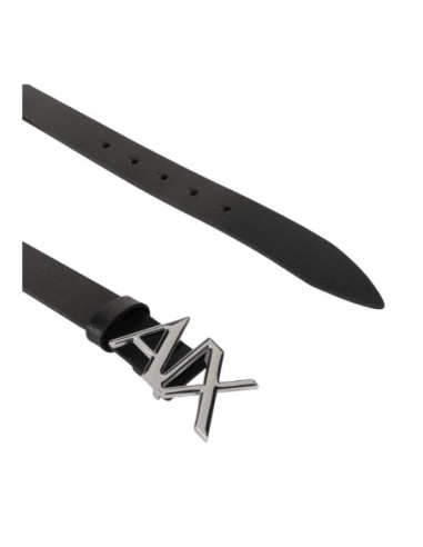 Ceinture femme Armani Exchange noire cuir | choixmode.fr