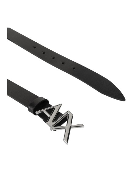 Ceinture femme Armani Exchange noire cuir | choixmode.fr