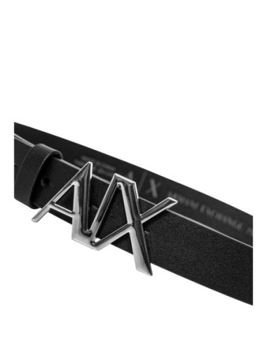 Ceinture femme Armani Exchange noire cuir | choixmode.fr