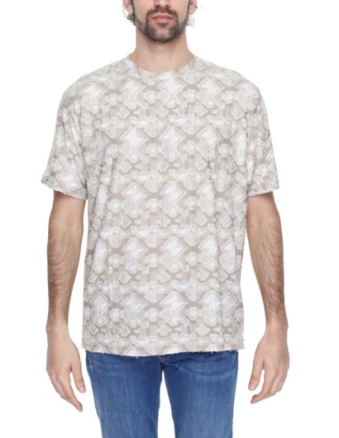 T-shirt homme Antony Morato beige géométrique | choixmode.fr