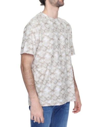 T-shirt homme Antony Morato beige géométrique | choixmode.fr