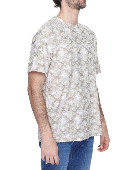 T-shirt homme Antony Morato beige géométrique | choixmode.fr