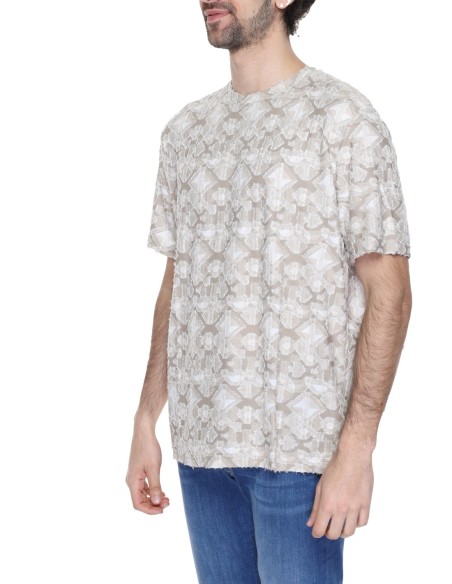 T-shirt homme Antony Morato beige géométrique | choixmode.fr