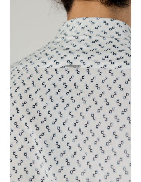 Chemise homme Antony Morato blanche géométrique | choixmode.fr