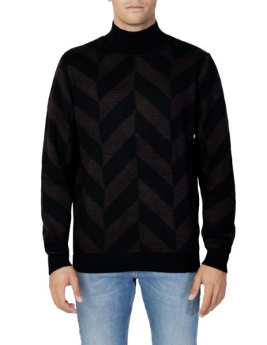 Pull homme Antony Morato marron géométrique | choixmode.fr