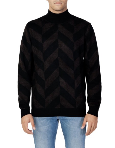 Pull homme Antony Morato marron géométrique | choixmode.fr