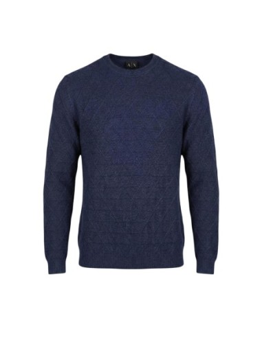 Pull homme Armani Exchange bleu moderne | choixmode.fr