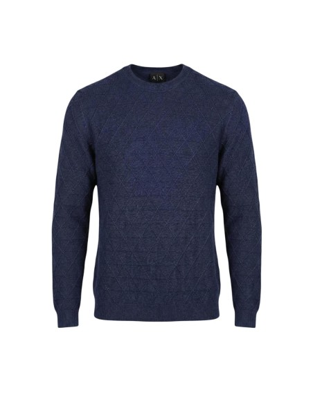 Pull homme Armani Exchange bleu moderne | choixmode.fr
