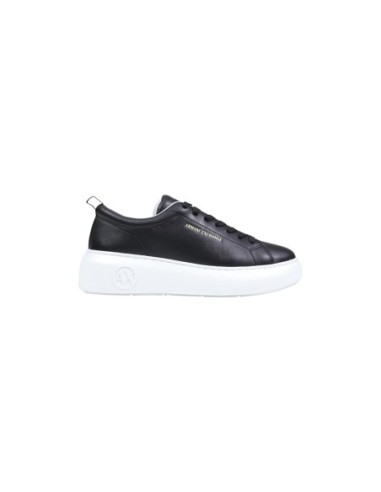 Baskets femme Armani Exchange noires en cuir | choixmode.fr