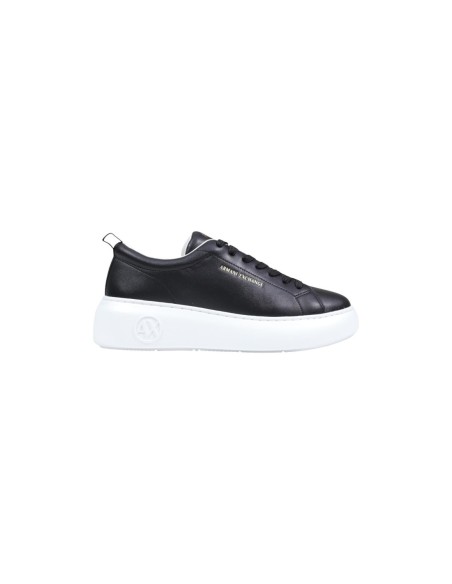 Baskets femme Armani Exchange noires en cuir | choixmode.fr