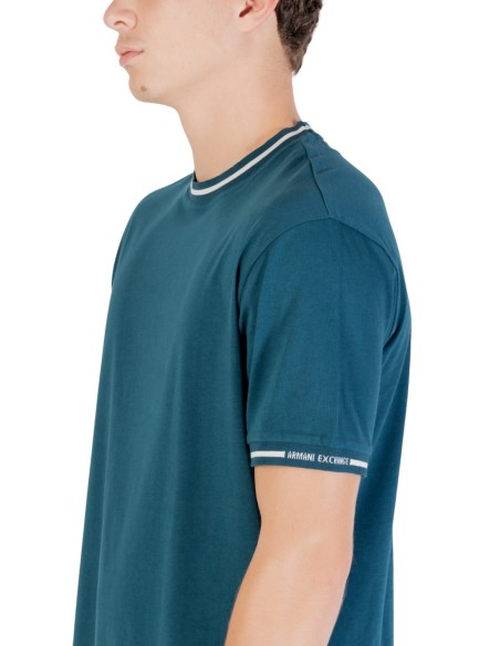 T-shirt homme Armani Exchange vert en coton | choixmode.fr