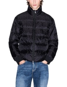 Veste homme Armani Exchange noire col montant | choixmode.fr