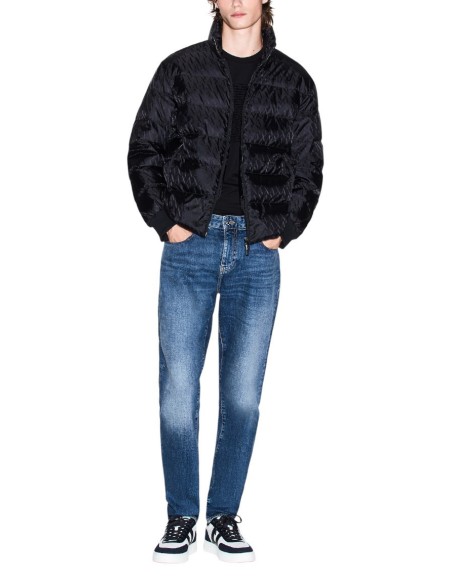 Veste homme Armani Exchange noire col montant | choixmode.fr