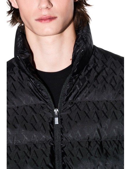 Veste homme Armani Exchange noire col montant | choixmode.fr