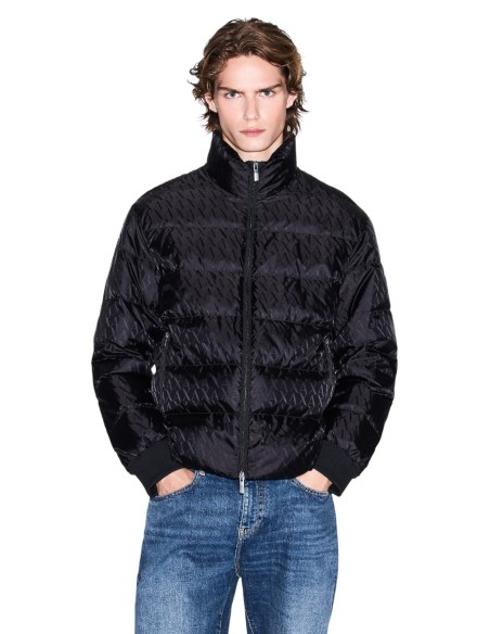 Veste homme Armani Exchange noire col montant | choixmode.fr