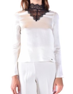 Blouse femme Armani Exchange blanche en soie | choixmode.fr