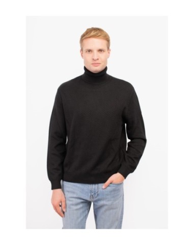 Pull homme Armani-Exchange noir col montant | choixmode.fr