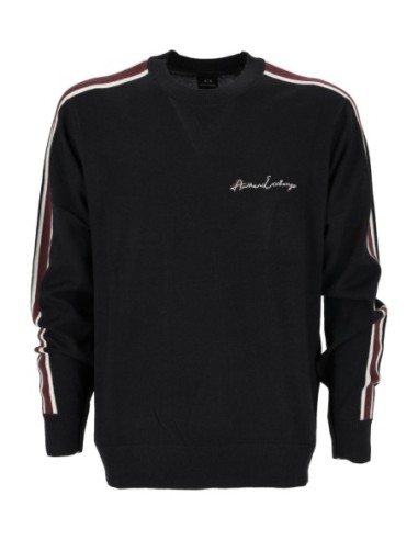 Pull homme Armani Exchange bleu en laine mélangée | choixmode.fr