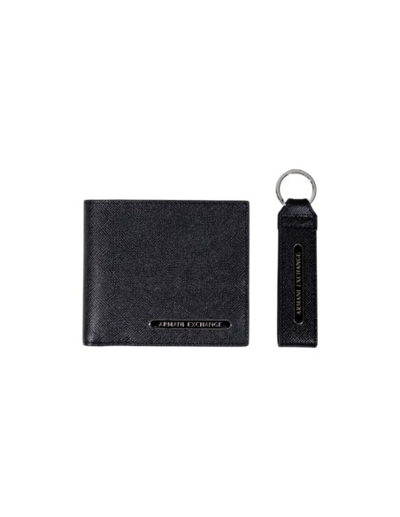 Portefeuille homme Armani Exchange compact en cuir noir | choixmode.fr