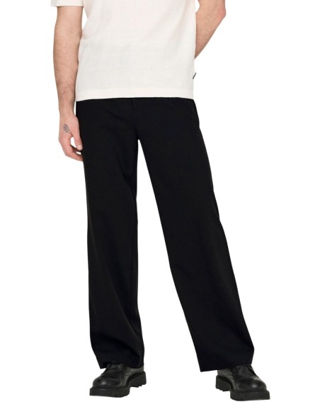 Pantalon homme Only & Sons noir élégant | choixmode.fr