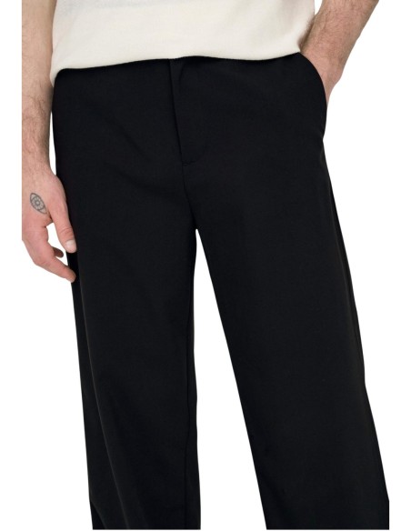 Pantalon homme Only & Sons noir élégant | choixmode.fr