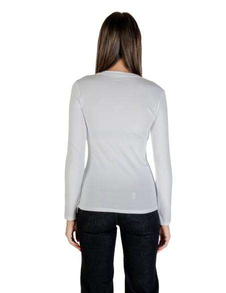 T-shirt femme Armani Exchange blanc à strass | choixmode.fr