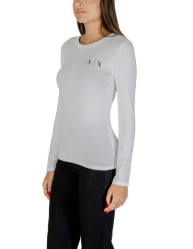 T-shirt femme Armani Exchange blanc à strass | choixmode.fr