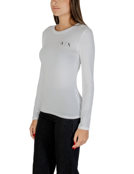 T-shirt femme Armani Exchange blanc à strass | choixmode.fr