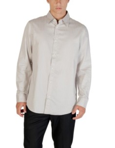 Chemise homme Armani Exchange grise à rayures | choixmode.fr