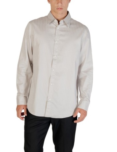 Chemise homme Armani Exchange grise à rayures | choixmode.fr