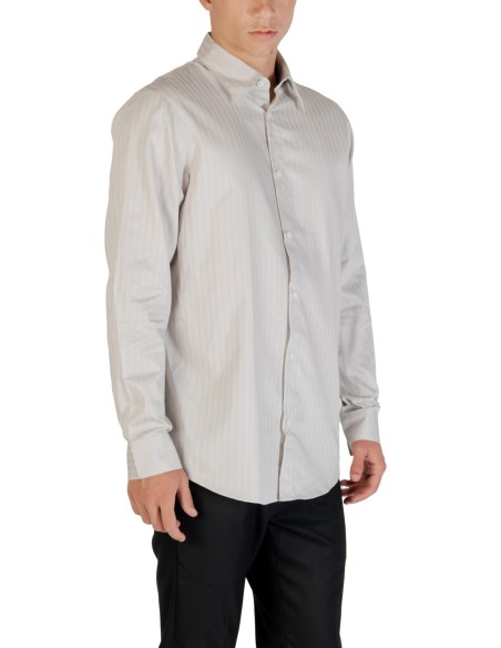 Chemise homme Armani Exchange grise à rayures | choixmode.fr