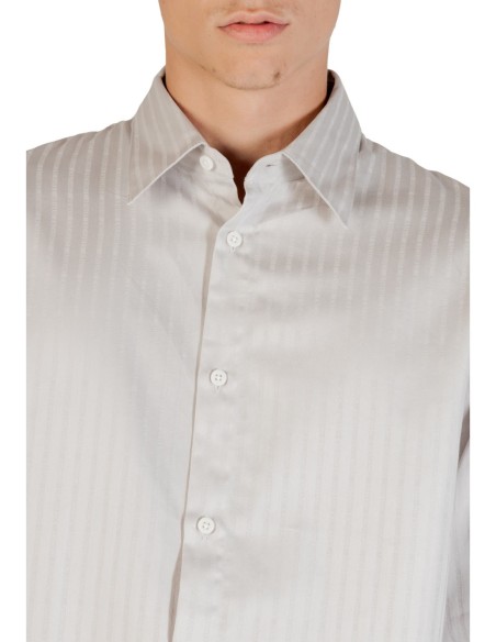 Chemise homme Armani Exchange grise à rayures | choixmode.fr
