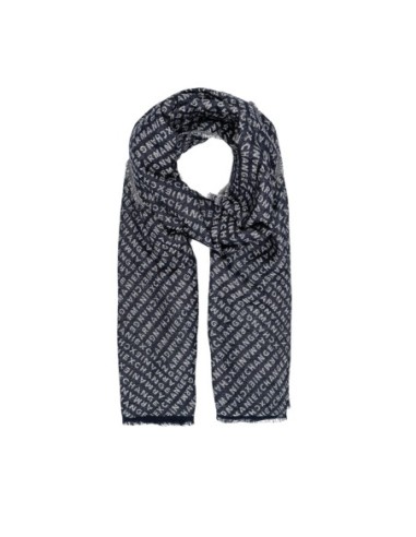 Écharpe homme Armani Exchange bleue imprimée | choixmode.fr
