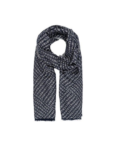 Écharpe homme Armani Exchange bleue imprimée | choixmode.fr