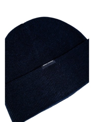 Bonnet homme Armani Exchange bleu laine coton | choixmode.fr