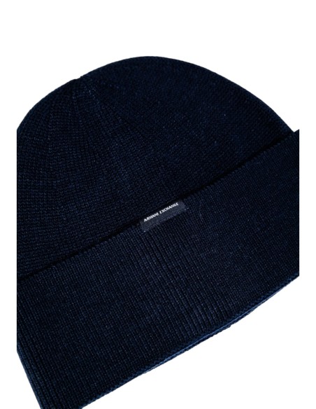Bonnet homme Armani Exchange bleu laine coton | choixmode.fr