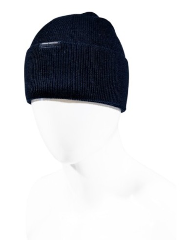 Bonnet homme Armani Exchange bleu laine coton | choixmode.fr
