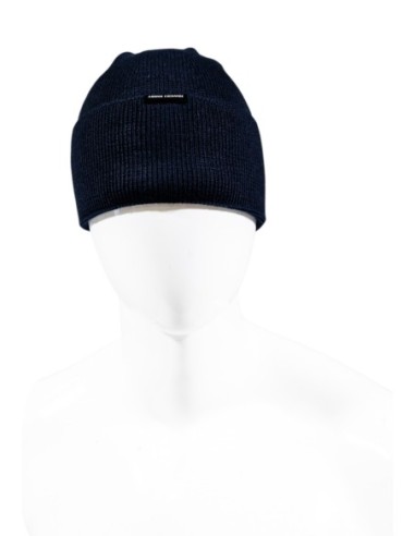 Bonnet homme Armani Exchange bleu laine coton | choixmode.fr