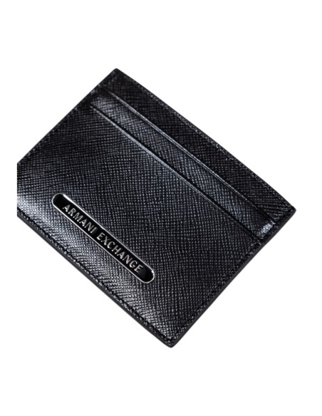 Portefeuille homme Armani Exchange cuir noir imprimé | choixmode.fr