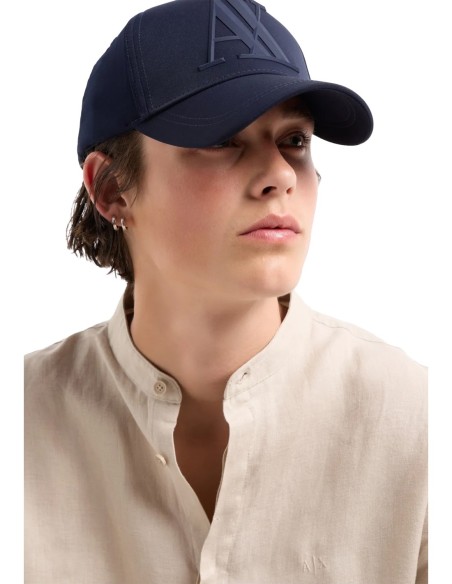 Casquette homme Armani Exchange bleue imprimée | choixmode.fr