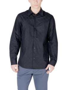 Chemise homme Armani Exchange bleue géométrique | choixmode.fr