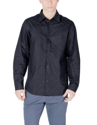 Chemise homme Armani Exchange bleue géométrique | choixmode.fr